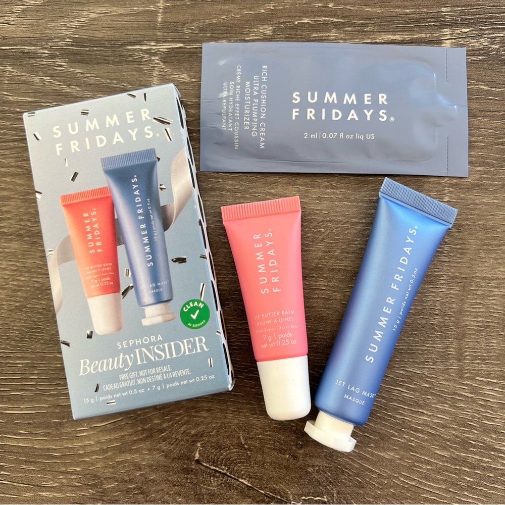 Summer Friday Duo Set Lip Butter Balm + Jet Lag Mask